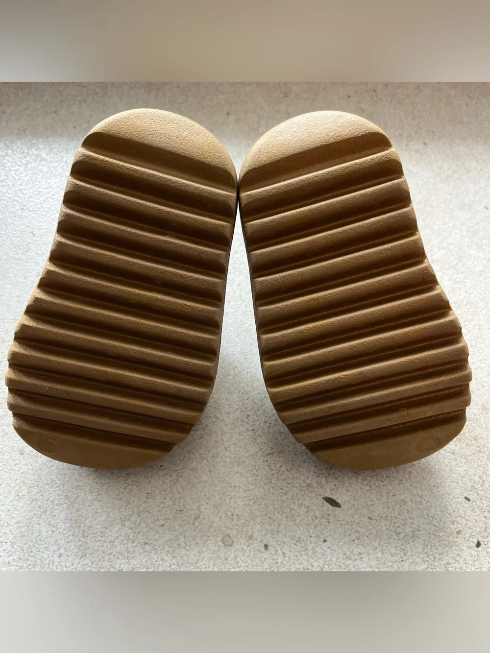 ADIDAS YEEZY Kids Slide Athletic Sandals Casual | Ochre Earth Brown | Size 8K